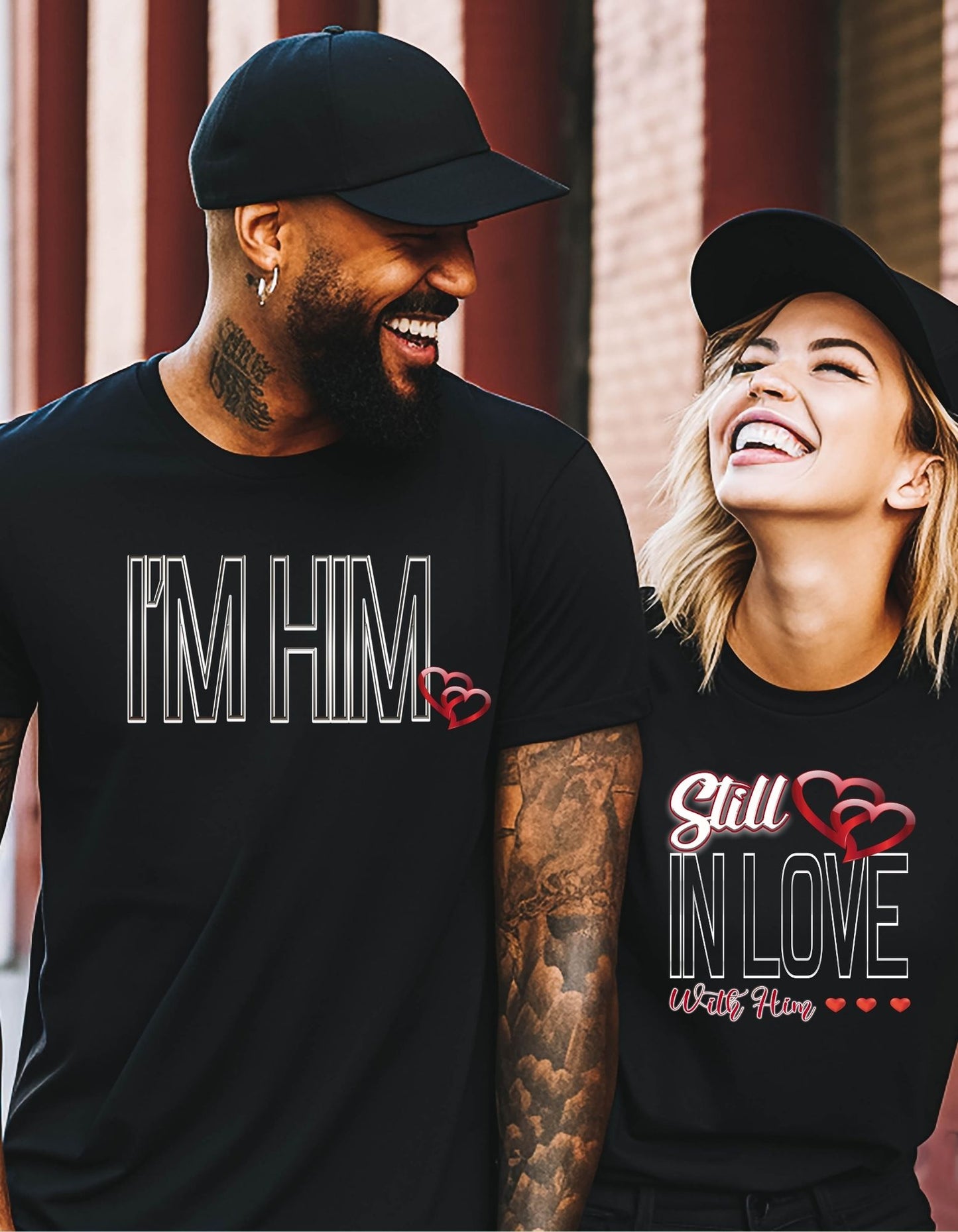 Still In Love With Him, I'm Him Couples T-shirt, Married Couple Shirts, Anniversary Valentines Day Tees