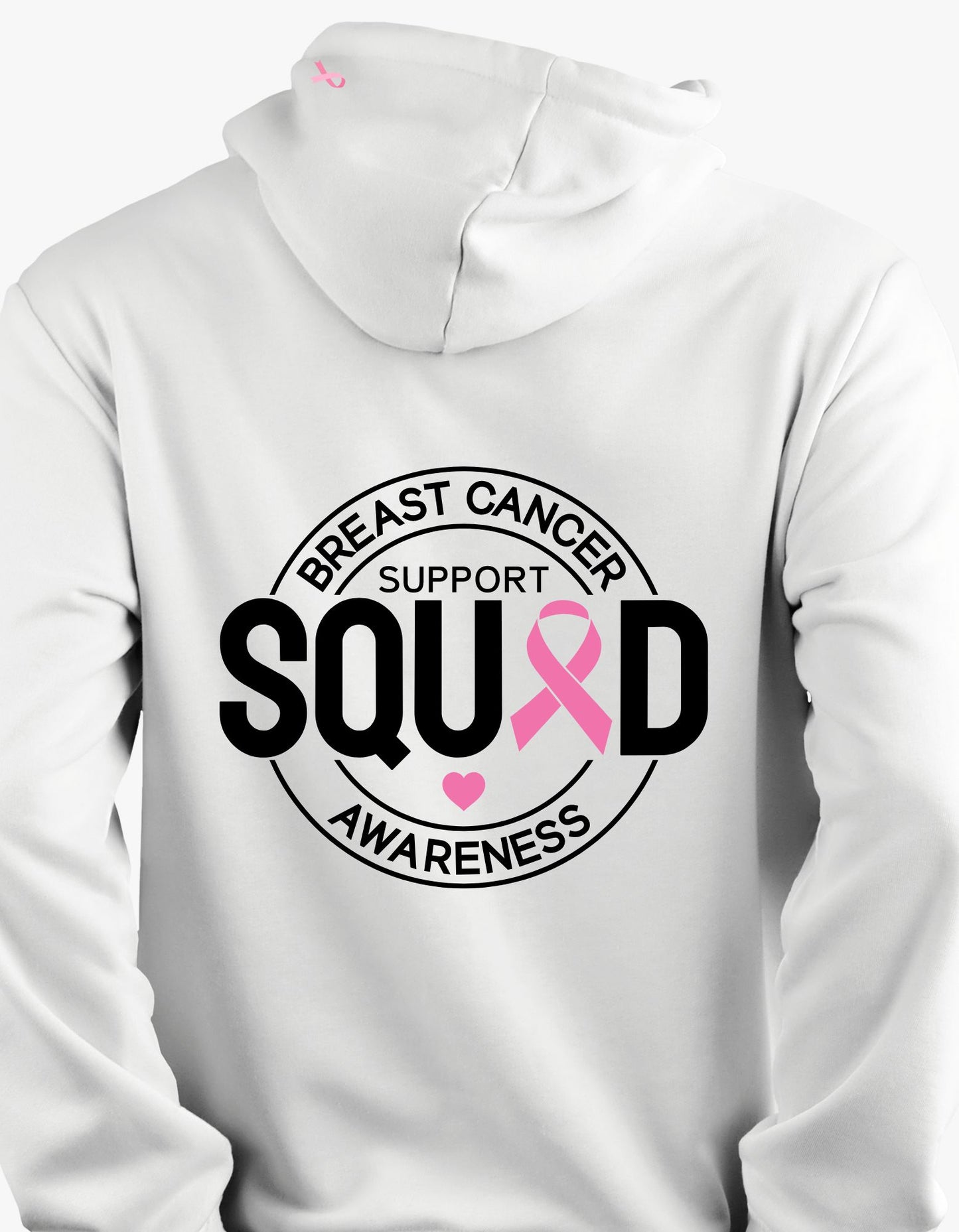 Breast Cancer Squad Hoodie, Unisex Drawstring Hoodie, Breast Cancer Squad Sweatshirt