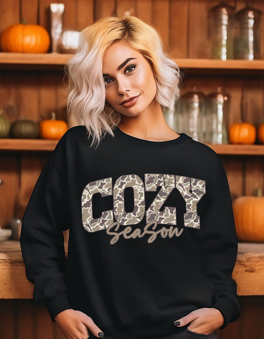Cozy Season Crewneck Sweatshirt, Fall Sweater Weather Shirt