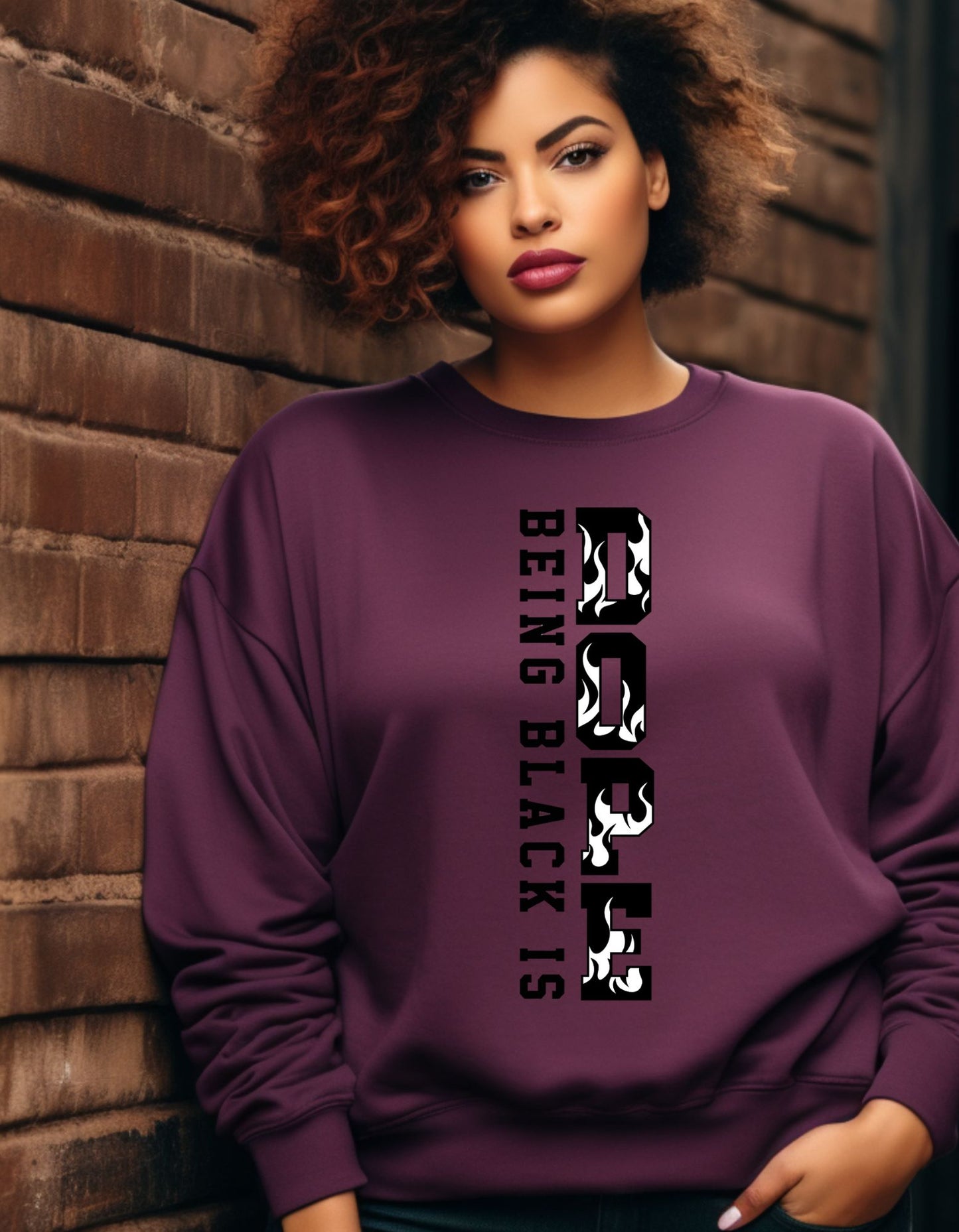 Being Black Is Dope Crewneck Unisex Sweater Shirt - Prominent Styles of Sorts- PSS!