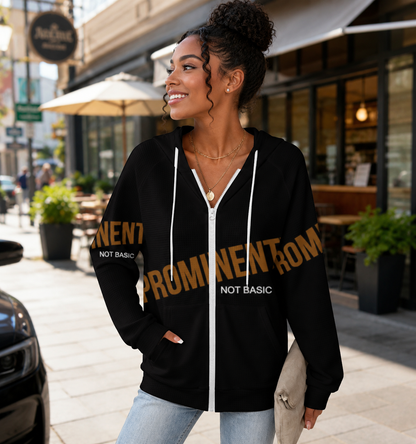 Prominent Not Basic™ Waffle Zip-Up Hoodie Jacket