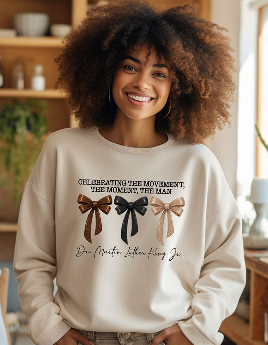 Celebrate The Movement Black History Sweatshirt, Dr. Martin L King Jr Crewneck