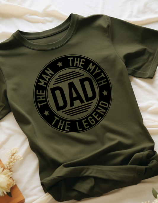 Dad The Myth Father's Day T-shirt, Dad The Hero The Legend Shirts, Mens Causal Shirt