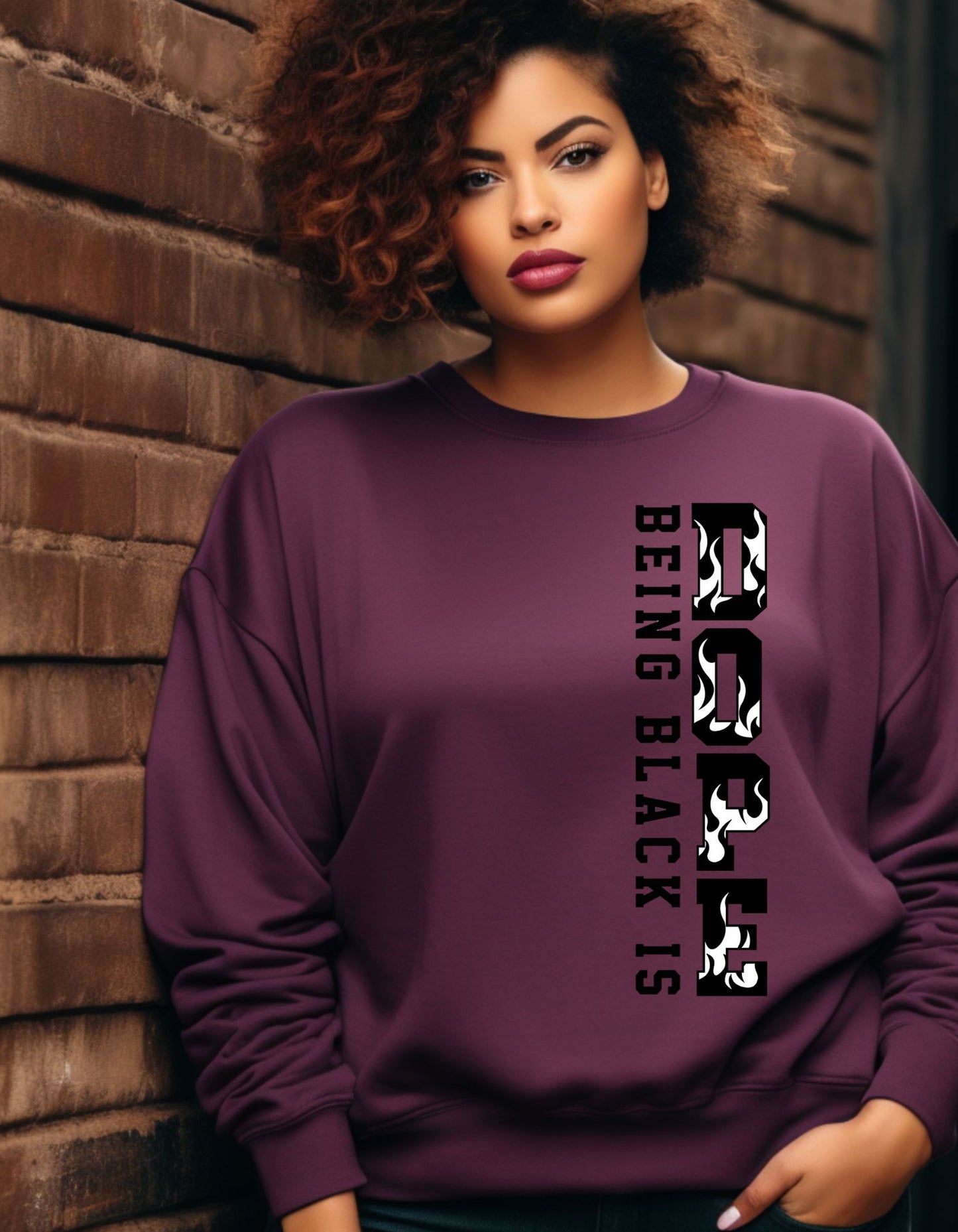 Being Black Is Dope Crewneck Unisex Sweater Shirt - Prominent Styles of Sorts- PSS!