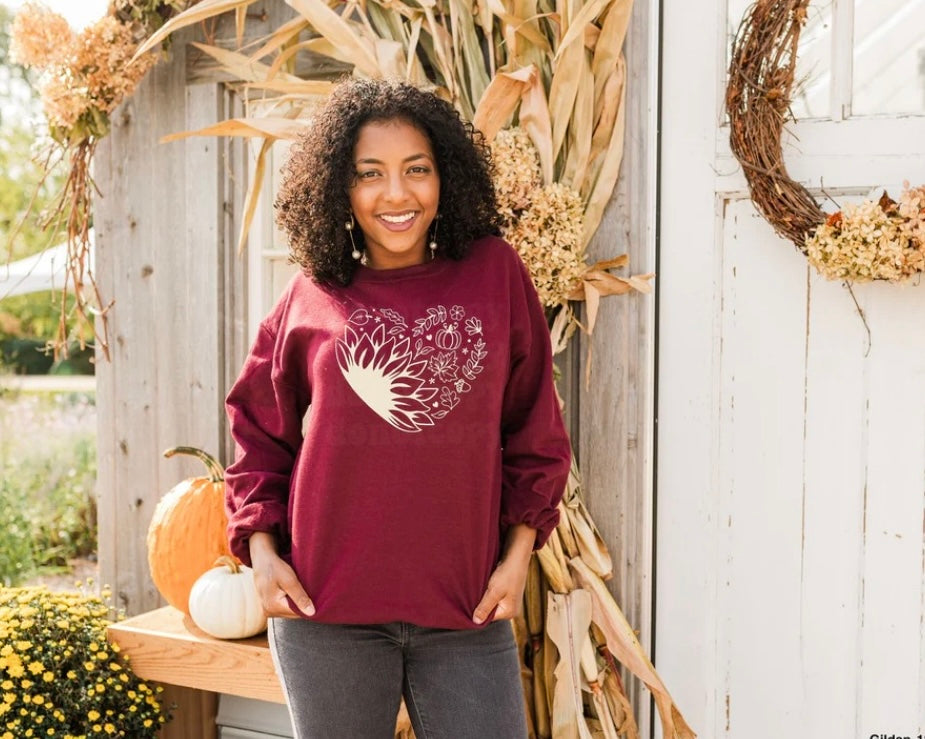 Fall Harvest Women Crewneck Sweater - Keep Prominent Boutique