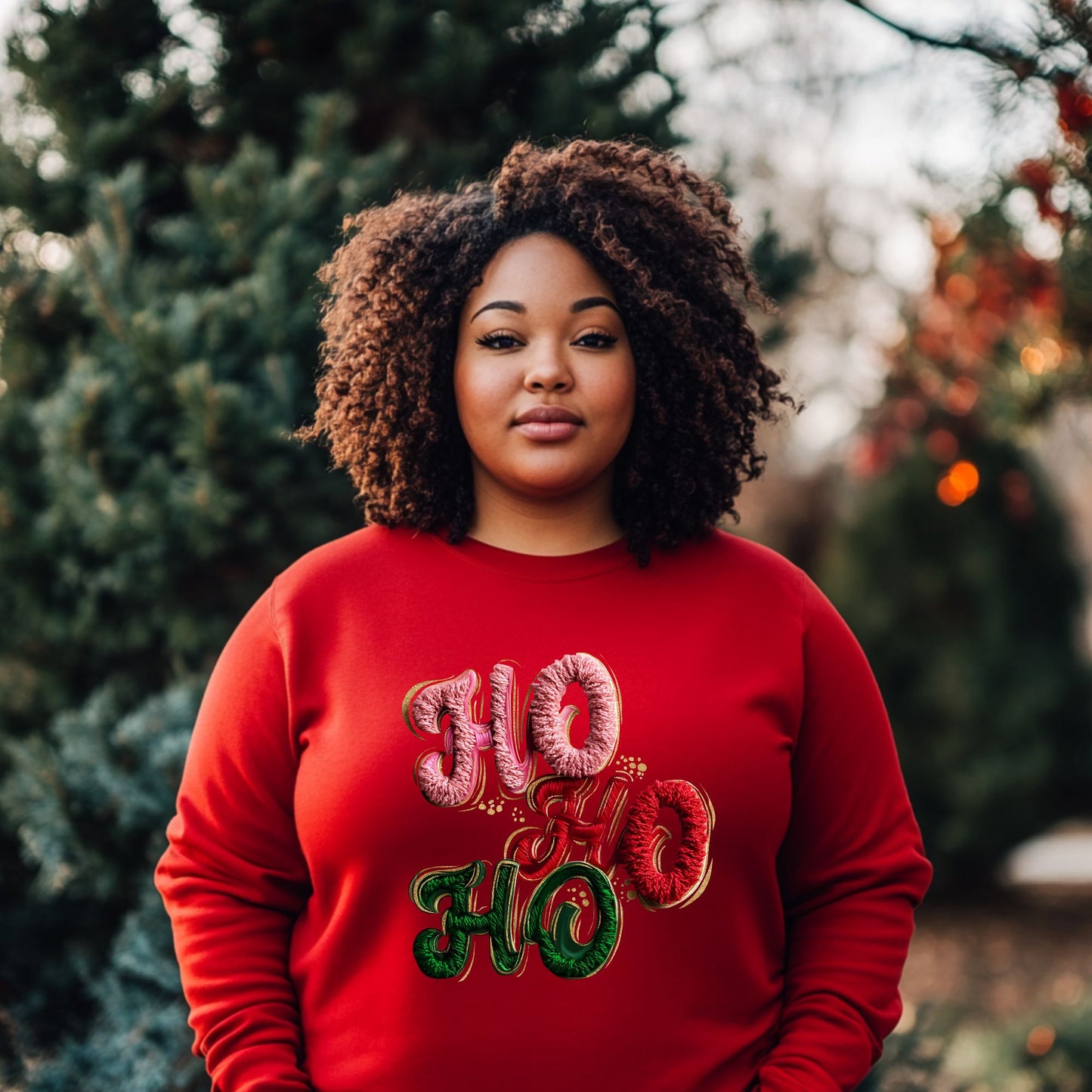 HO-HO-HO Santa Christmas Sweatershirt, Happy Holiday Sweater