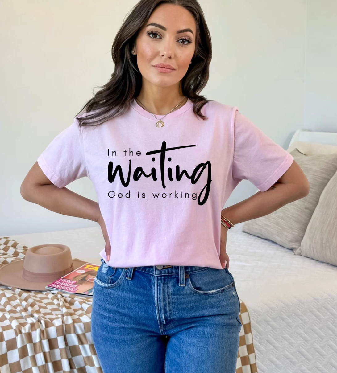 In The Waiting God Is Working Unisex Tee - Keep Prominent Boutique