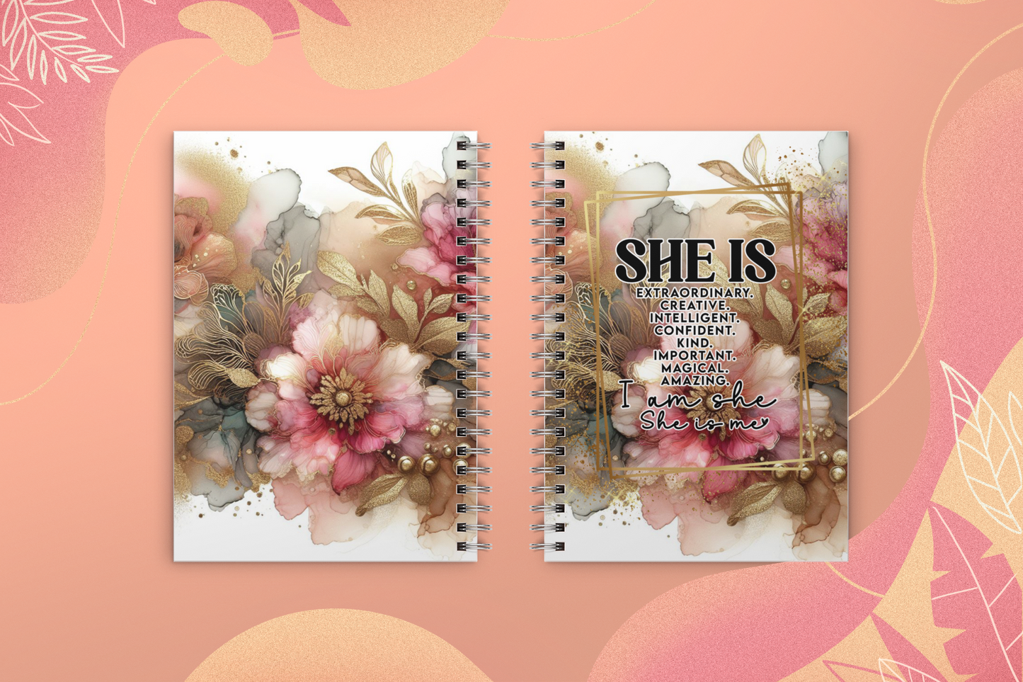 Women Affirmation Journal, Inspirational Bundle Notebook For Women, Lined Pages 5x7