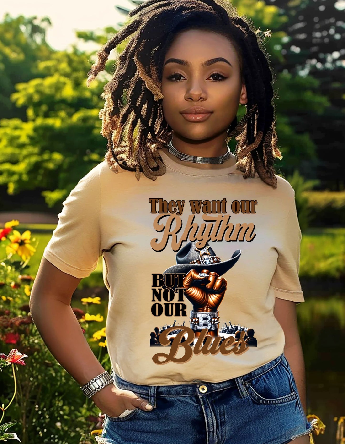 They Want Our Rhythm Not Blues Comfy Tshirt, Melanin Rhythm Not Our Blues Shirt, Unisex Cotton Shirt