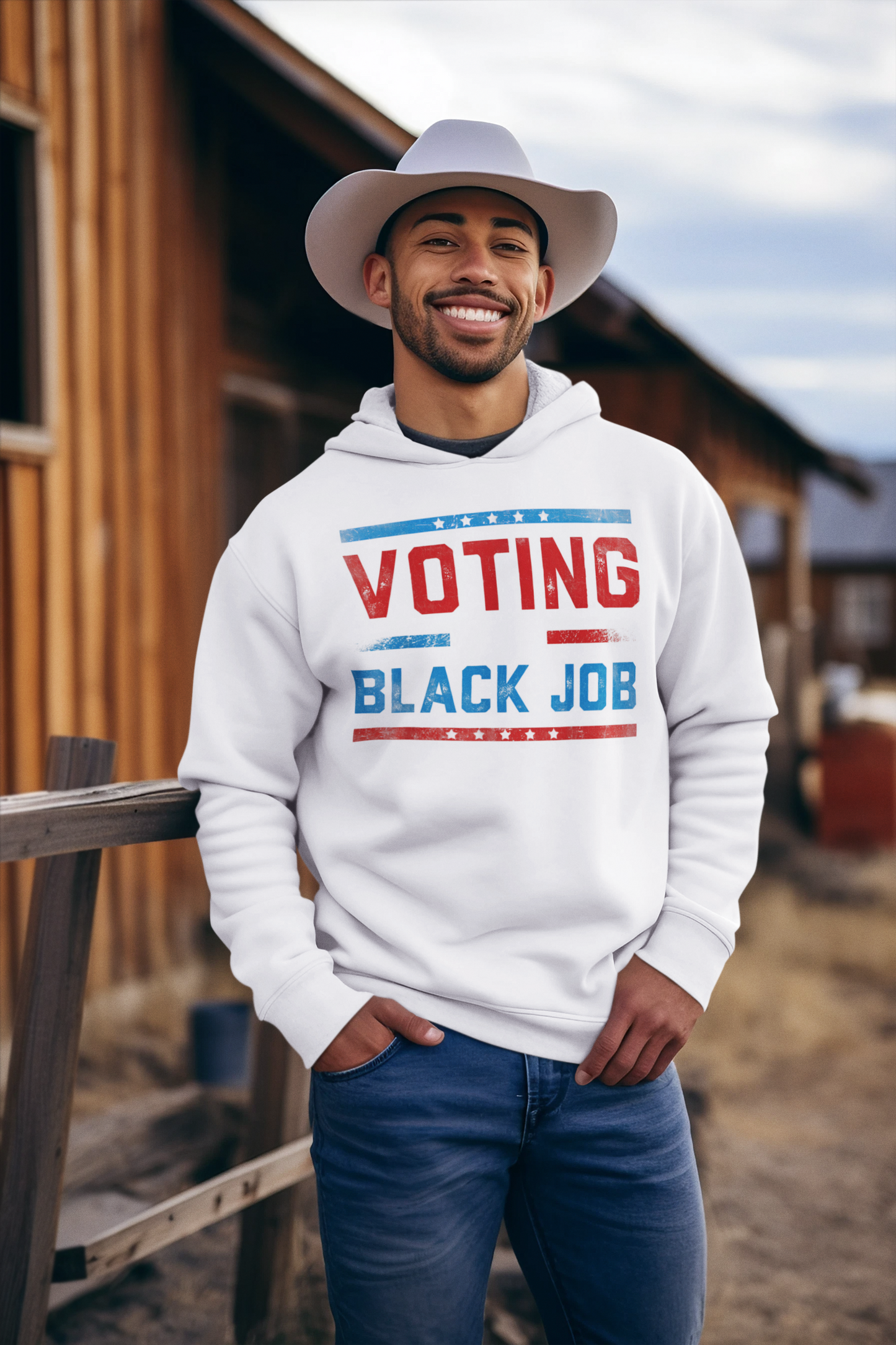 Voting Is My Black Job Hoodie, Drawstring Hoodie Voting 2024, Black Job Long-sleeve Hoodie