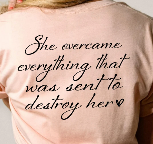 She Overcame Everything Sweater - Keep Prominent Boutique