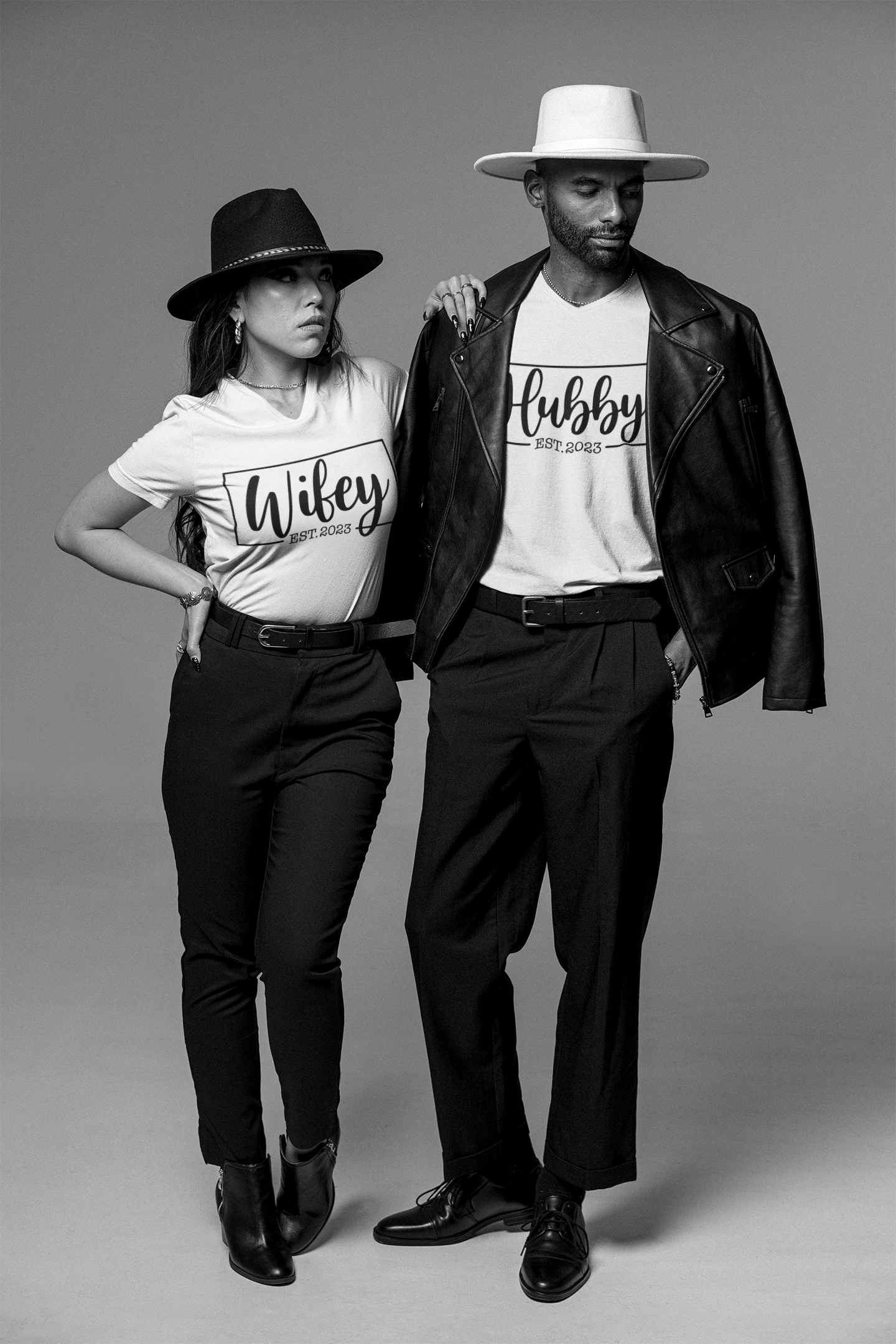 Hubby and Wifey Couple Unisex T-shirt - Prominent Styles of Sorts- PSS!