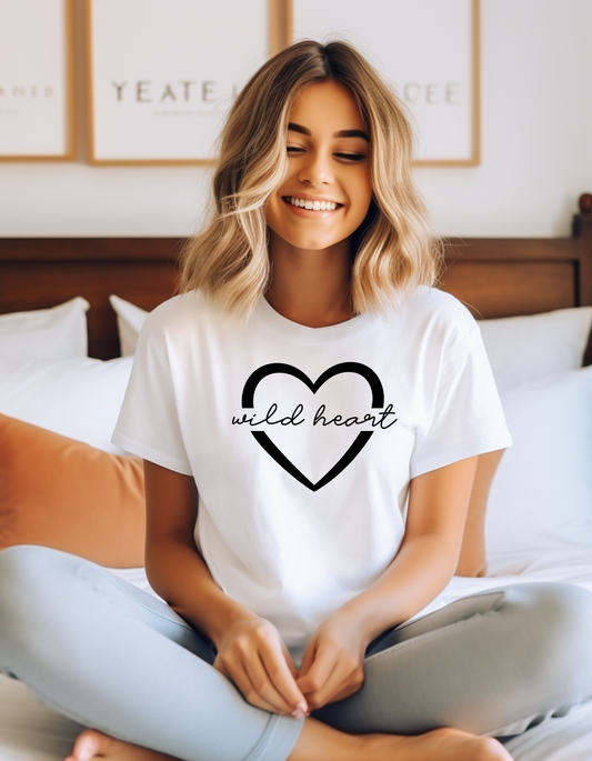 Wild Heart T-shirt, Women's Heart Shirt, Wild Heart Tee