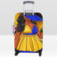 Lady in Blue/Yellow Luggage Cover (Lg) - T.E.H Creations