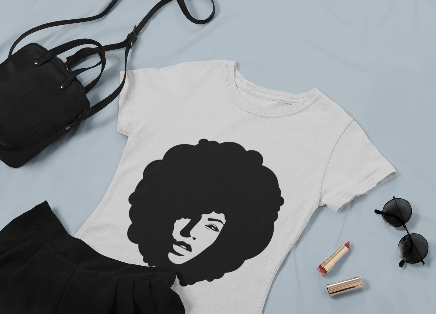 Afro Woman Tee - Keep Prominent Boutique