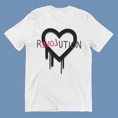 REVOLution Dripping Heart White Tshirt - Keep Prominent Boutique
